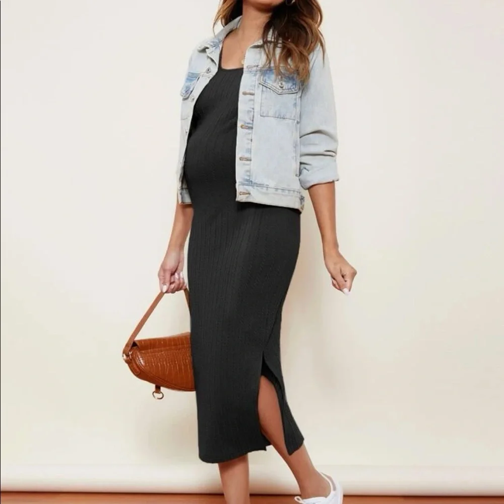 Maternity Rib Knit Dress - Picture 4 of 6